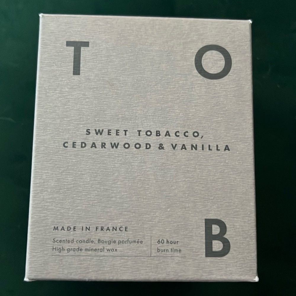 NIB Beauty Pie Sweet Tobacco, Cedarwood & Vanilla candle